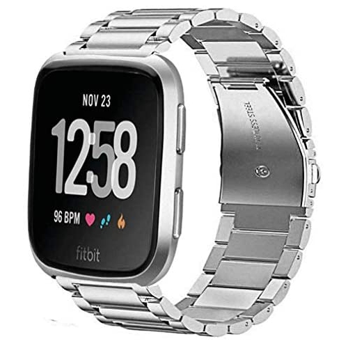 fitbit versa with metal band