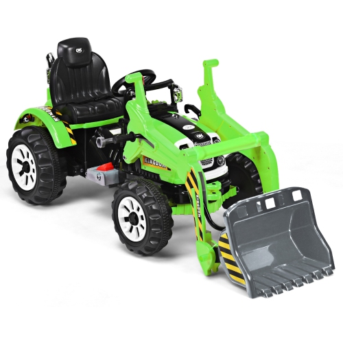 Costway Kids Ride On Excavator Truck 12V Battery Powered Front Loader Digger