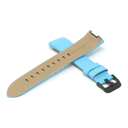 StrapsCo Smooth Leather Watch Band Strap for Fitbit Charge 4 - Sky Blue
