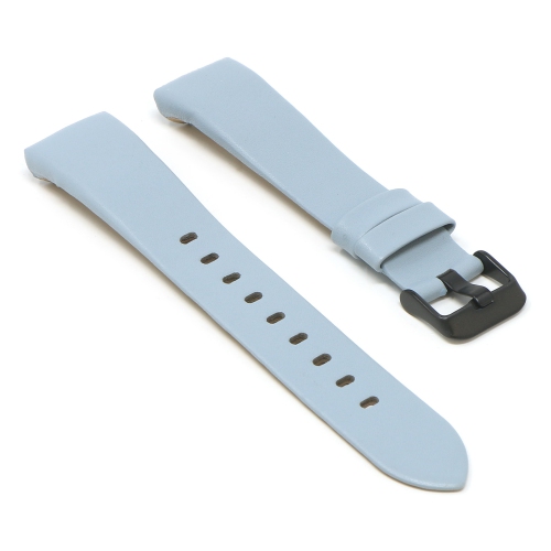 StrapsCo Smooth Leather Watch Band Strap for Fitbit Charge 4 - Cloud Blue