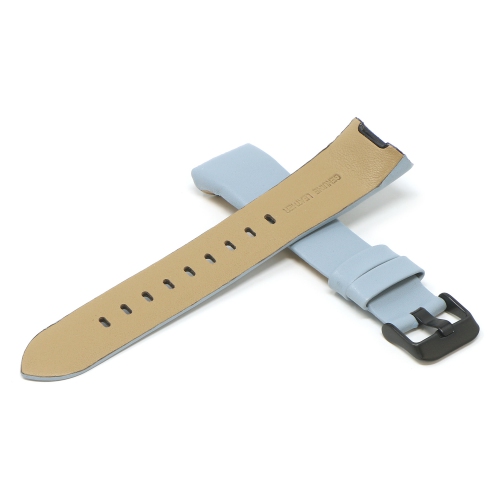 StrapsCo Smooth Leather Watch Band Strap for Fitbit Charge 4 - Cloud Blue
