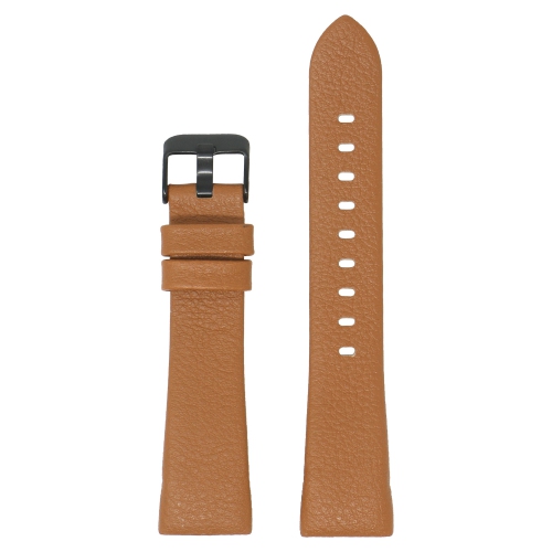 STRAPSCO  Textured Leather Watch Band Strap for Fitbit Charge 4 - (Black Buckle) In Tan