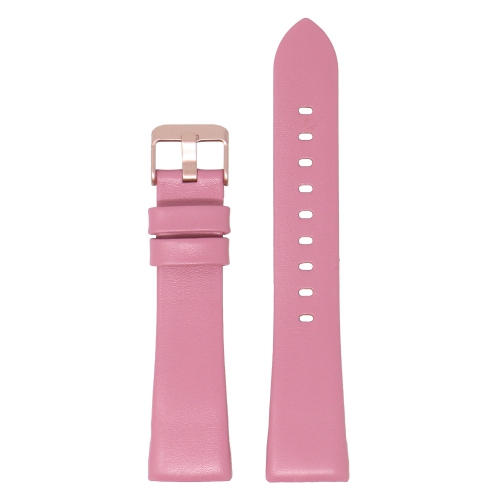 STRAPSCO  Smooth Leather Watch Band Strap for Fitbit Charge 4 - (Rose Gold Buckle) In Pink