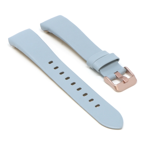 StrapsCo Smooth Leather Watch Band Strap for Fitbit Charge 4 - Cloud Blue