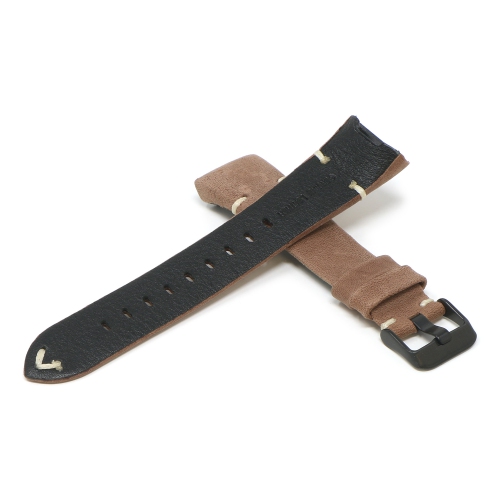 StrapsCo Bracelet de Montre en Cuir Vintage Cousu à la Main pour Fitbit Charge 4 - Rouille