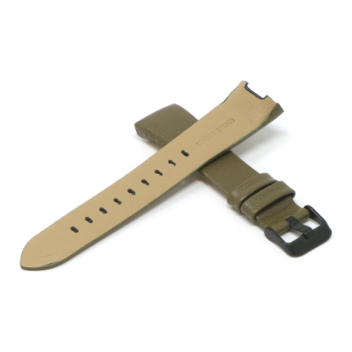 StrapsCo Textured Leather Watch Band Strap for Fitbit Charge 4 - Military Green