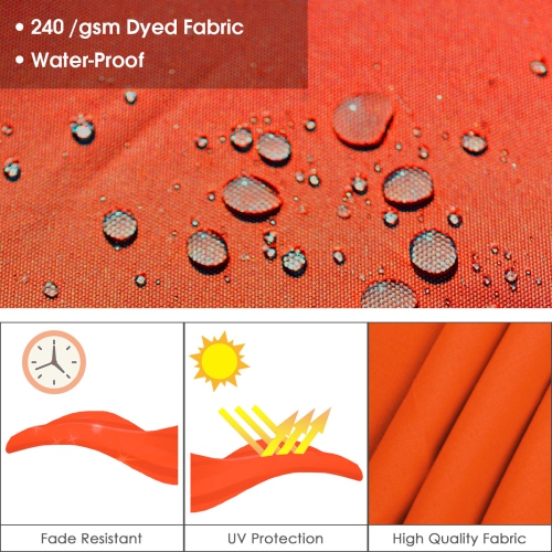 Costway 10Ft Square Patio Offset Cantilever Umbrella 360 Degree Tilt Aluminum