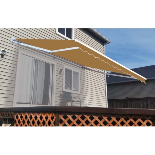 ALEKO AW10X8SAND31 Retractable Home Patio Canopy Awning 10 x 8 Feet Sand