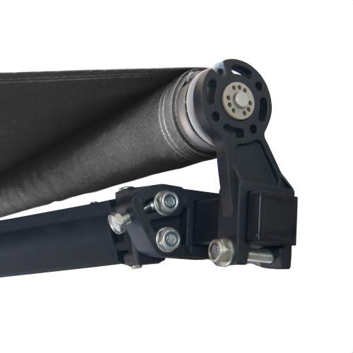 ALEKO AB13X10GY80 Black Frame Retractable Home Patio Canopy Awning 13 x 10 ft Grey