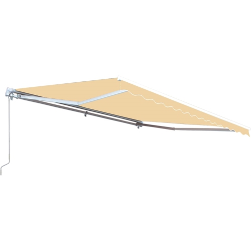ALEKO AW10X8IVORY29 Retractable Home Patio Canopy Awning 10 x 8 Feet Ivory Color