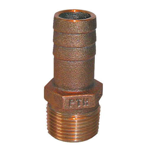 GROCO  1/2" Npt X 1/2" Id Bronze Pipe to Hose Straight Fitting