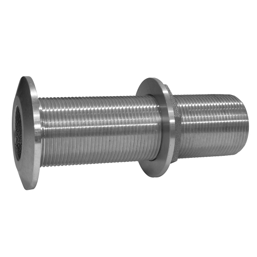 GROCO  2" Stainless Steel Extra Long Thru-Hull Fitting W/nut