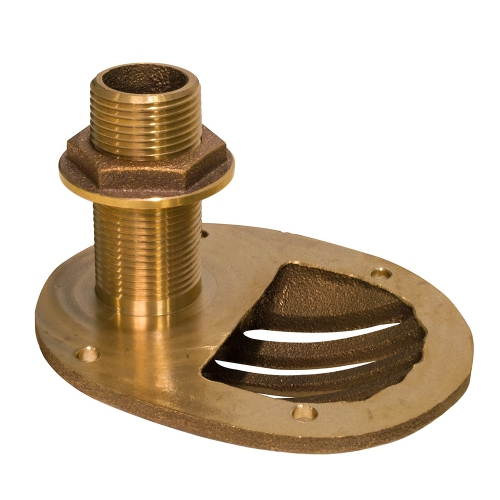 GROCO  1/2" Bronze Combo Scoop Thru-Hull W/nut