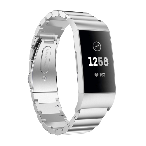 fitbit with silver strap