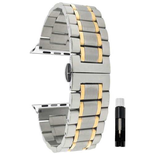BANDINI  Stainless Steel Metal Watch Strap for Apple Watch Band 42MM / 44Mm, Series 6 5 4 3 2 1, Silver / / Silver In Gold