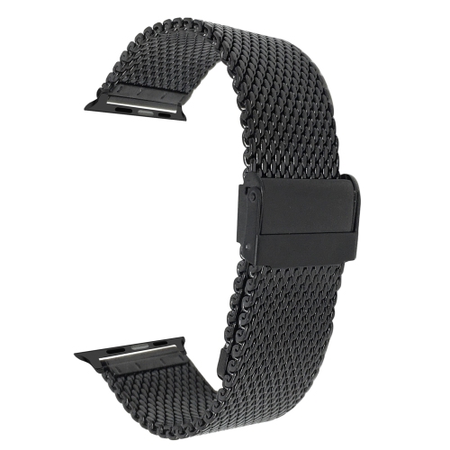 Bracelet à mailles en acier inoxydable métallique Bandini pour Apple Watch Band 42&nbsp;mm/41&nbsp;mm/40&nbsp;mm/38&nbsp;mm, séries 10 9 8 7 6 5 4 3