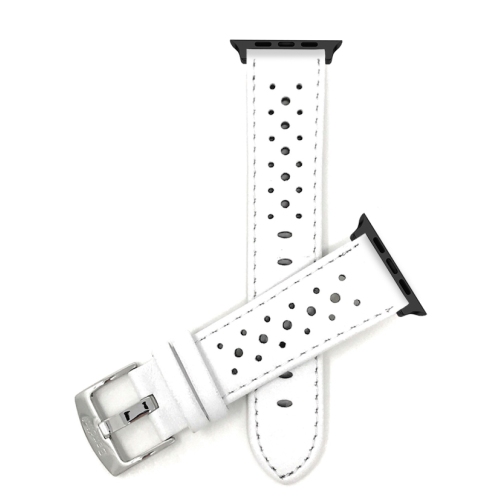 Bracelet de rechange en cuir de Bandini pour Apple Watch Band 42&nbsp;mm/41&nbsp;mm/40&nbsp;mm/38&nbsp;mm, Series 11 10 9 8 7 6 5 & SE - Vented Rally