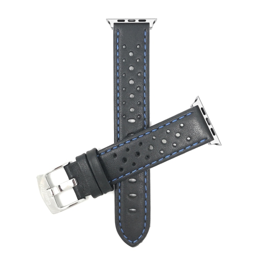 Bracelet de rechange en cuir de Bandini pour Apple Watch Band 42&nbsp;mm/41&nbsp;mm/40&nbsp;mm/38&nbsp;mm, Series 11 10 9 8 7 6 5 & SE - Rally -