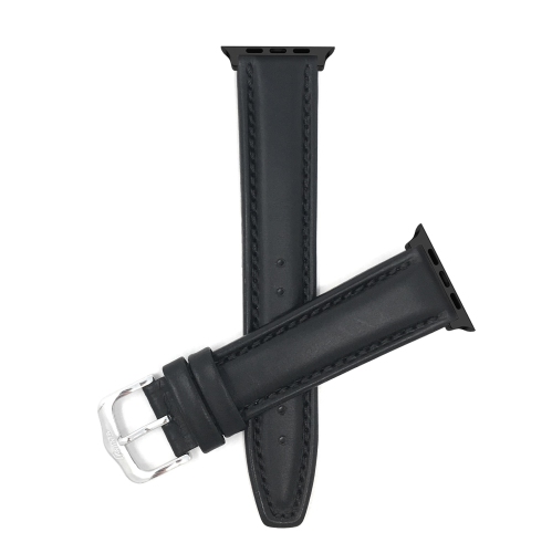 BANDINI  Leather Replacement Watch Strap for Apple Watch Band 42MM (Series 11/10) /41MM / 40MM / 38Mm, Series 11 10 9 8 7 6 5 & Se - / In Black