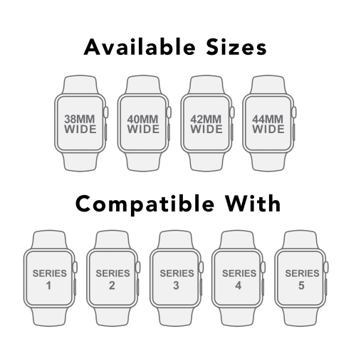 Bandini Leather Replacement Watch Strap for Apple Watch Band 38mm / 40mm, Series 6 5 4 3 2 1 - Slim - Brown / Black