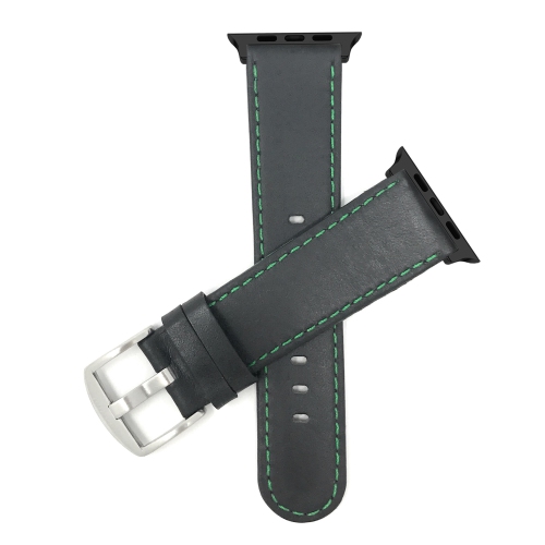 BANDINI  Leather Replacement Watch Strap for Apple Watch Band 42MM (Series 12/11/10) /41MM / 40MM / 38Mm, Series 12 11 10 9 8 7 6 5 & Se - Thin