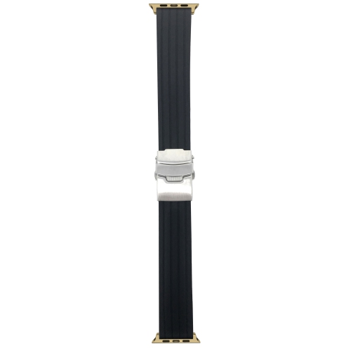 Bracelet en caoutchouc/silicone Bandini pour Apple Watch Band 42&nbsp;mm/41&nbsp;mm/40&nbsp;mm/38&nbsp;mm, Series 10 9 8 7 6 5 4 3 et se, boucle