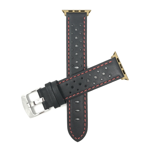 Bracelet de remplacement en cuir Bandini pour Apple Watch Band 46&nbsp;mm/49&nbsp;mm/45&nbsp;mm/44&nbsp;mm/42&nbsp;mm Series 10 9 8 7 6 5 4 3 se,