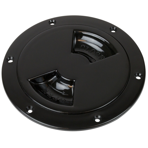 Sea-Dog Quarter-Turn Smooth Deck Plate w/Internal Collar - Black - 5"