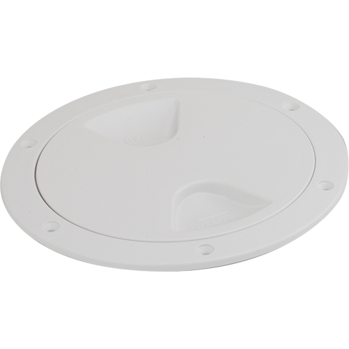Sea-Dog Screw-Out Deck Plate - White - 4"