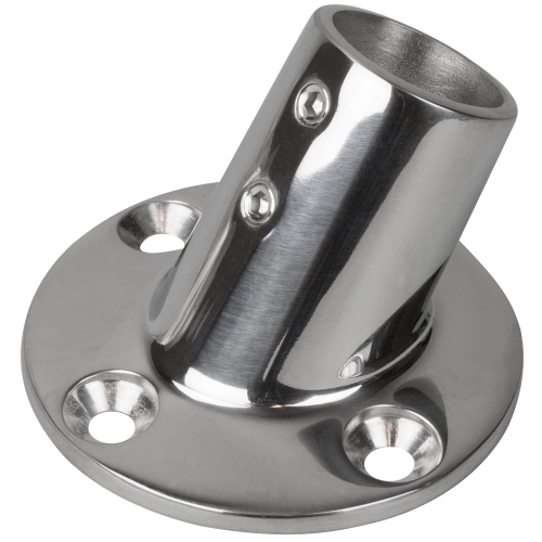 SEA-DOG  Rail Base Fitting 2-3/4" Round Base 60° 316 Stainless Steel - 1" Od