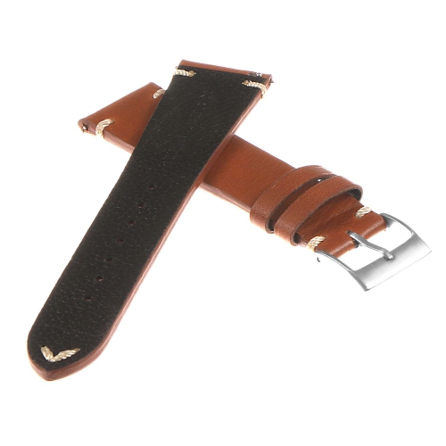DASSARI Hand-Stitched Classic Leather Watch Band for Apple Watch - 38mm - Tan