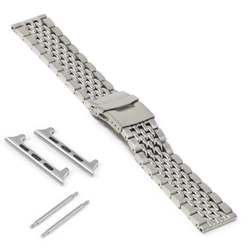 StrapsCo Beads of Rice Bracelet for Apple Watch - 38mm - Silver