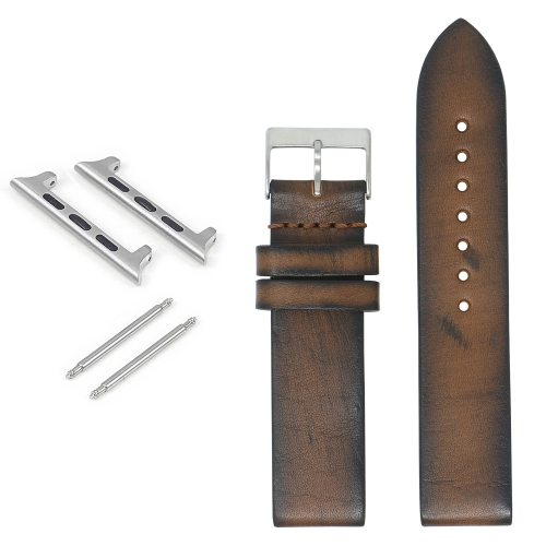 DASSARI  Premium Thick Vintage Leather Strap for Apple Watch - 40MM - In Brown