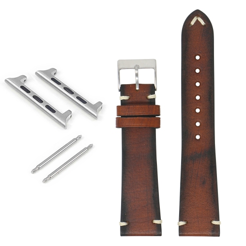 DASSARI  Kingwood Ii Premium Vintage Leather Strap for Apple Watch - 40MM - In Mahogany