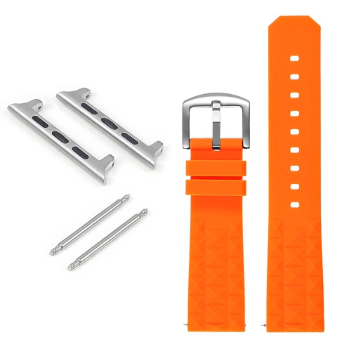 StrapsCo Super Waffle Rubber Strap for Apple Watch 42mm Orange