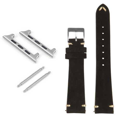 STRAPSCO  Suede Strap for Apple Watch - 44MM - In Black