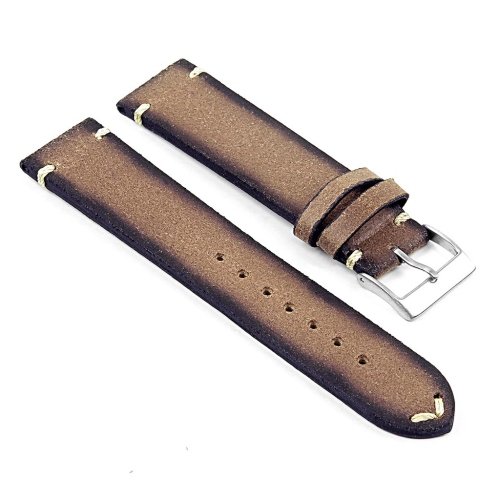 DASSARI Patina Distressed Italian Leather Watch Band for Apple Watch - 42mm - Brown