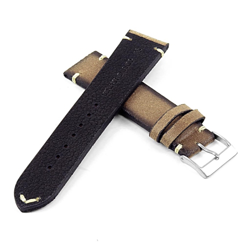 DASSARI Patina Distressed Italian Leather Watch Band for Apple Watch - 42mm - Brown