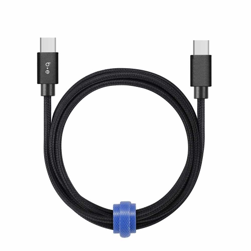 Blu Element Braided Charge/Sync USB-C to USB-C Cable 10ft | Black