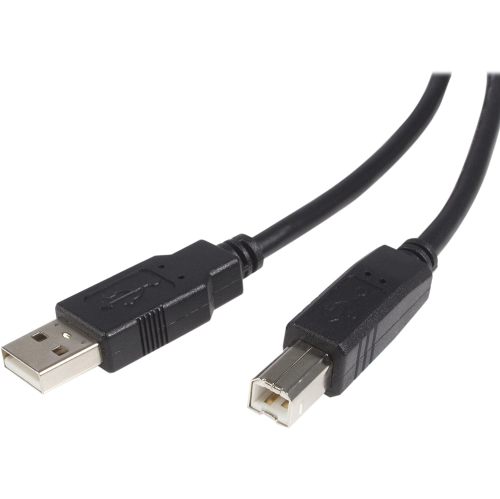 USB Type A Plug Pack of 2 1.8 m CBL05 USB Cable USB Type B Plug USB 2.0 Black CBL05 6 ft 