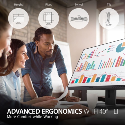 Viewsonic 24" 1080p Ergonomic IPS Docking Monitor with USB C and RJ45 and Daisy Chain IPS Monitor