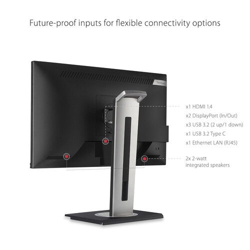 Viewsonic 24" 1080p Ergonomic IPS Docking Monitor with USB C and RJ45 and Daisy Chain IPS Monitor