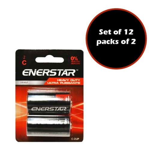 Enerstar - Ensemble de 12 Paquet de 2 Piles C Ultra-Puissante