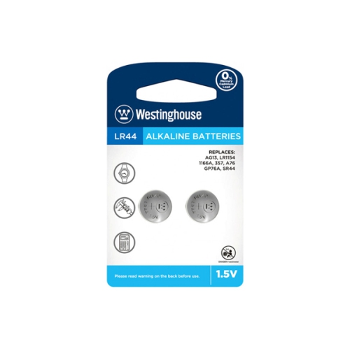 Paquet de 10 piles boutons alcalines LR44/AG13 de Westinghouse