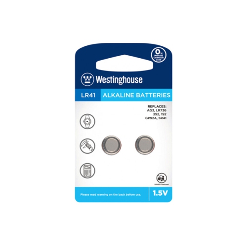 6-Pack LR41 / AG3 Westinghouse Alkaline Button Batteries