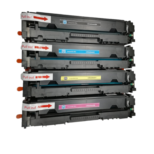 GOTONERS  Generic Packaged 4Pk Canon 054H Crg054H Bk/c/m/y 3028C001/3027C001/3026C001/3025C001 Combo Compatible Toner Cartridge High Yield