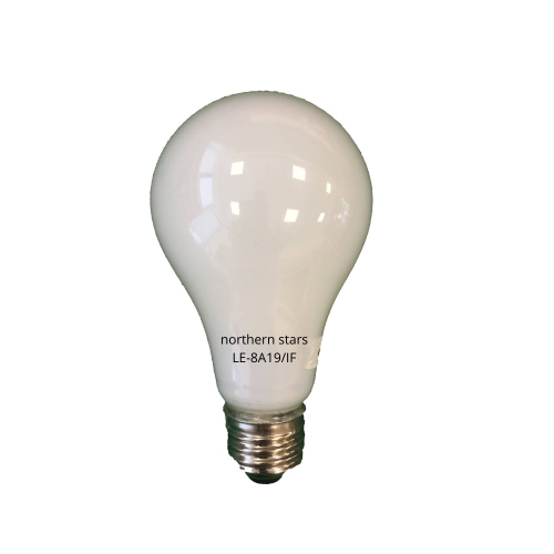northern stars LED, 84748, A19 8W= 60W, 120V, Filament, Dimmable, Frosted, 10/Pack