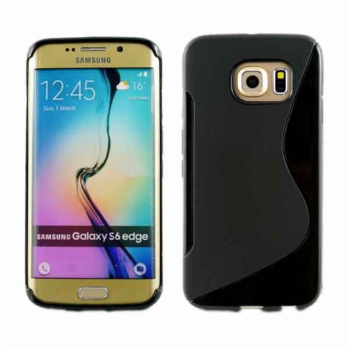 【CSmart】 Ultra Thin Soft TPU Silicone Jelly Bumper Back Cover Case for Samsung Galaxy S6 Edge, Black