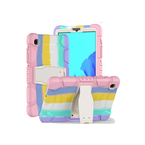 CSMART  【】 Shockproof Heavy Duty Rugged Defender Hard Case Kickstand Cover for Ipad 10.2" 7Th 8Th 9Th Gen., Rainbow