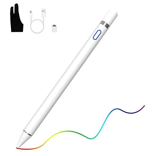 Stylus for iPad,ABLEWE 1.5mm Fine Point iPad Pencil,Palm Rejection for Apple iPad, Rechargeable Digital Pen for Touch